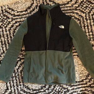 The North Face Olive and Black Fleece Jacket